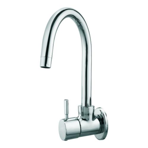 Sink Cock Swinging Long Spout with Wall Flange Chrome